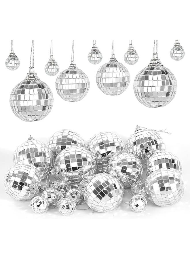 9 Pcs Silver Bright Disco Ball Decor, 3CM / 5CM / 6CM Silver Bright Reflective Mirror Balls, Used for Party Decoration, Lighting Effects, Home Decoration, Stage Props  - Image 5
