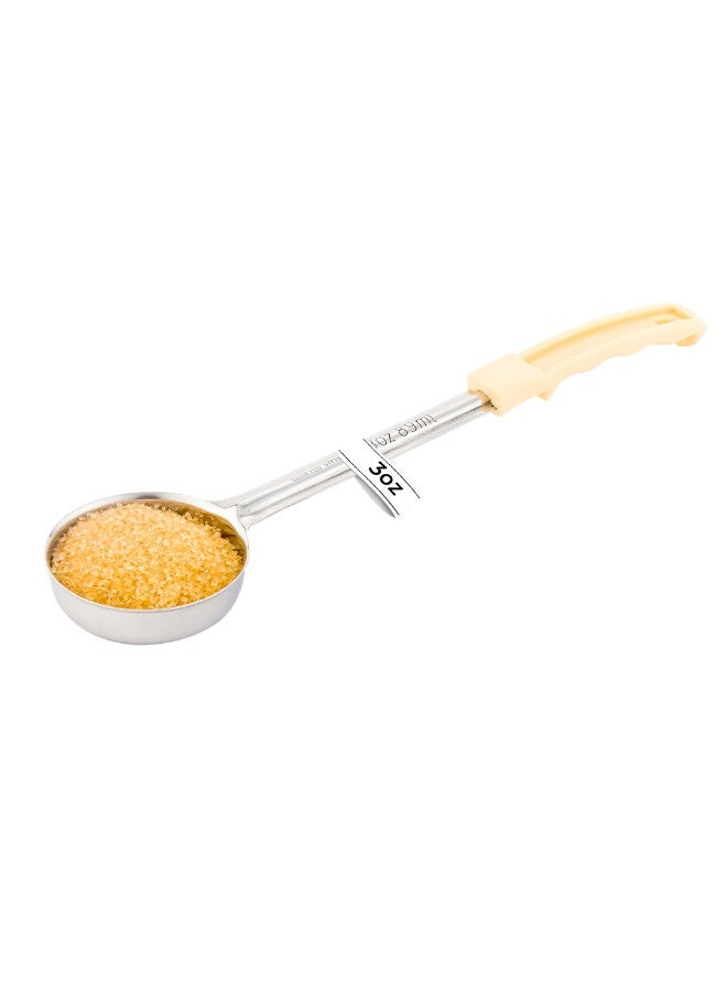 Restaurantware مغرفة تقديم ميت لوكس 3 أونصة، 1 مع مقبض عاجي - لا تصدأ، قابلة للغسل في غسالة الصحون، أداة تقديم تحكم في الحصص من الفولاذ المقاوم للصدأ، متعددة الاستخدامات - Image 2