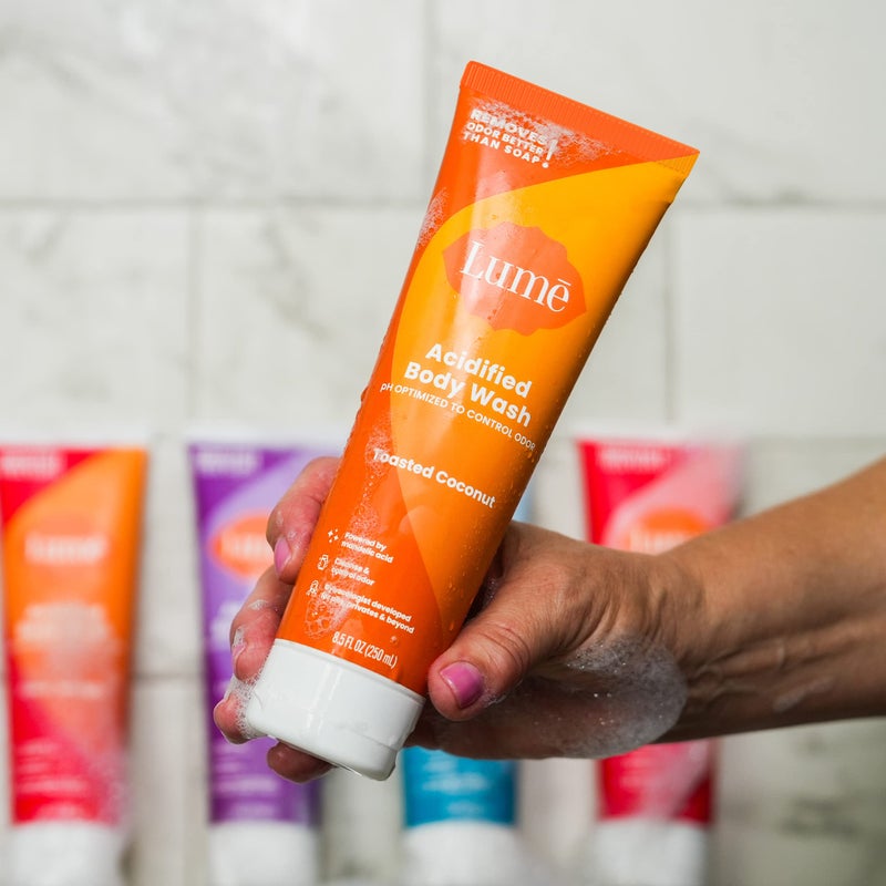 Lume Acidified Body Wash - 24 Hour Odor Control - Removes Odor Better than Soap - Moisturizing Formula - Formulated Without SLS or Parabens - OB/GYN Developed - 8.5 ounce (Toasted Coconut) - Image 4