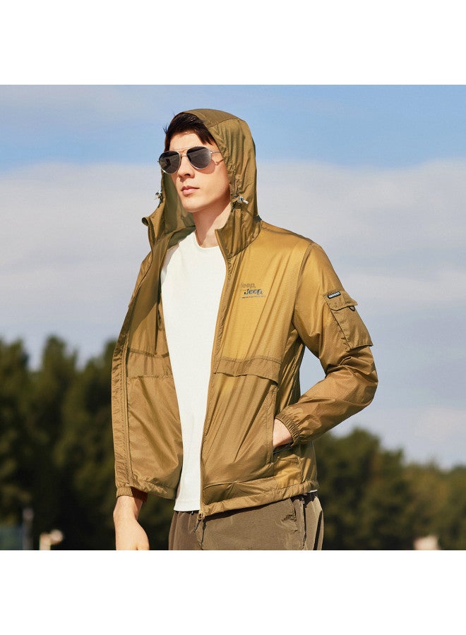 Jeep Men's Lightweight Breathable Outdoor Windbreaker Hooded Jacket - Image 4