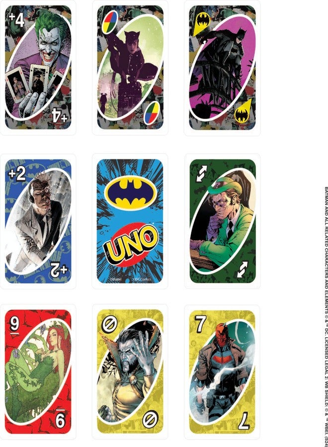 Mattel Games UNO Batman Card Game for Kids, Adults & Family with Collectible Deck & Special Rule Inspired by Batman Comics - Image 5
