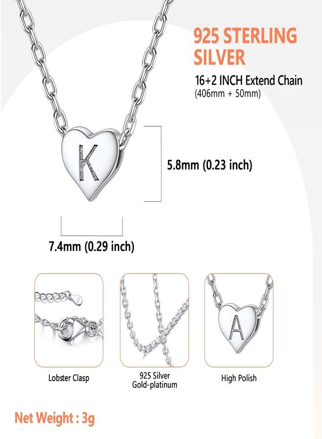 Silvora Gold Letter K Necklace Heart Pendant Lovely 18K Gold Dainty Initials K Fashion Jewelry for Female - Image 5