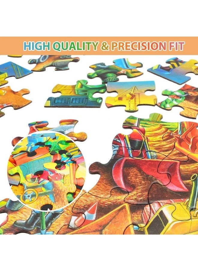 Sega - Construction Site Puzzle - An exciting wooden construction toy that enhances children's skills through innovative design and quality workmanship - Image 1