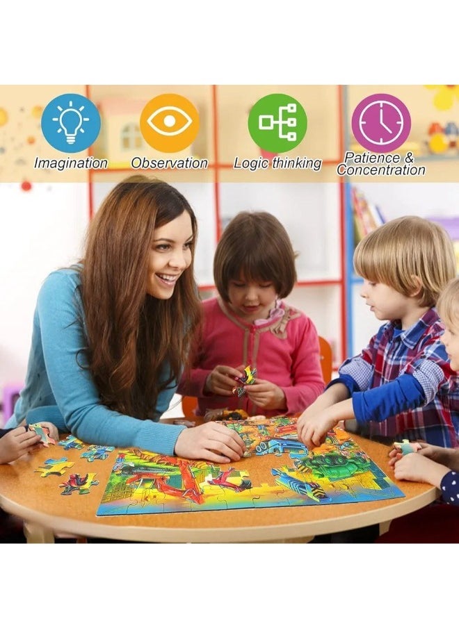 Sega - Construction Site Puzzle - An exciting wooden construction toy that enhances children's skills through innovative design and quality workmanship - Image 1