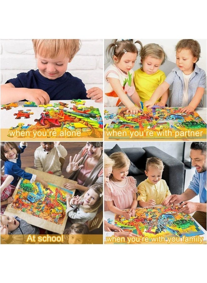 Sega - Construction Site Puzzle - An exciting wooden construction toy that enhances children's skills through innovative design and quality workmanship - Image 1