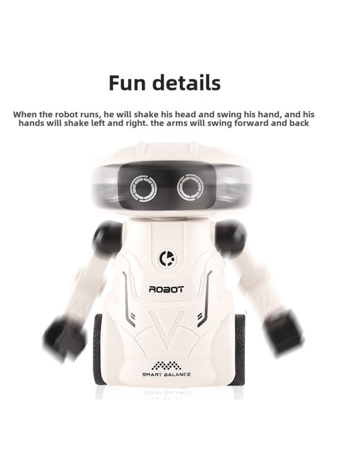 Children's Toy Dynamic Inertial Robot Fun Inertial Swing Educational Toy Dynamic Robot-Color:White - Image 4