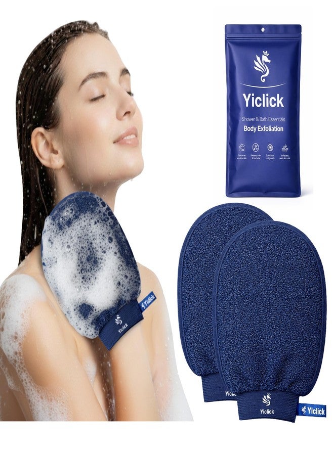 Yiclick Heavy Exfoliating Gloves, Exfoliating Body Scrubber Exfoliator, Korean Exfoliating Mitts for Dead Skin Remover, Body Scrub Mitt for Bath Shower, Exfoliate Gloves for Hand Leg Exfoliation - Image 1