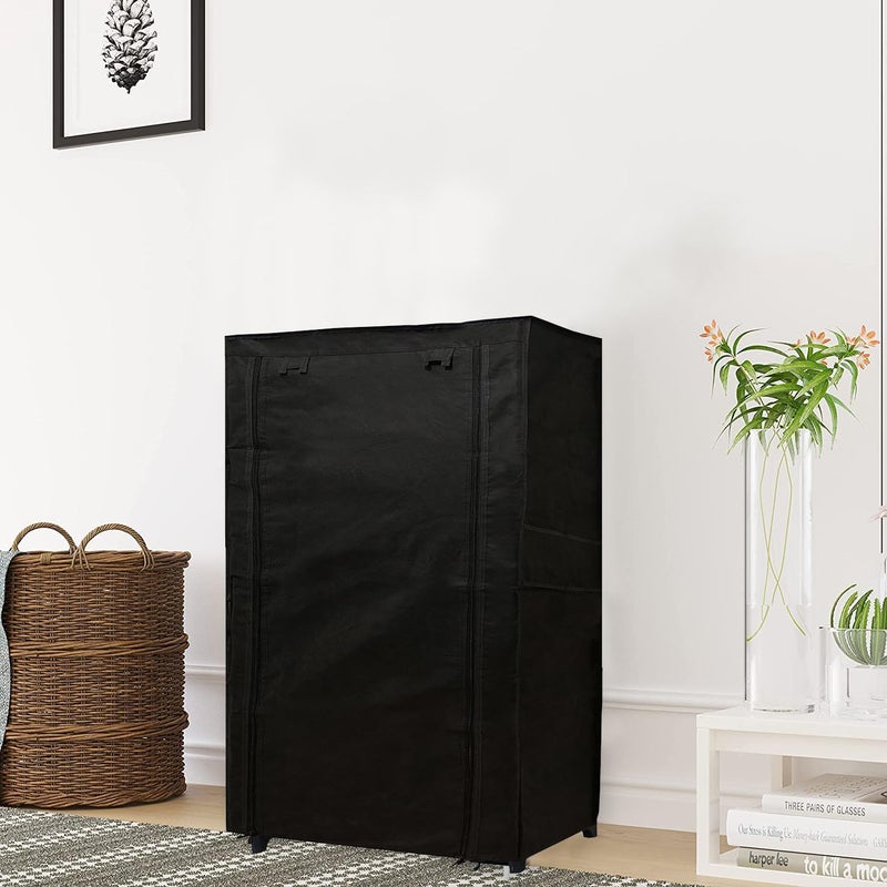 PHILOSHOP PHILOSHOP 4 Layer Black SpaceSaver Collapsible Wardrobe Maximize Your Space with Style - Image 5