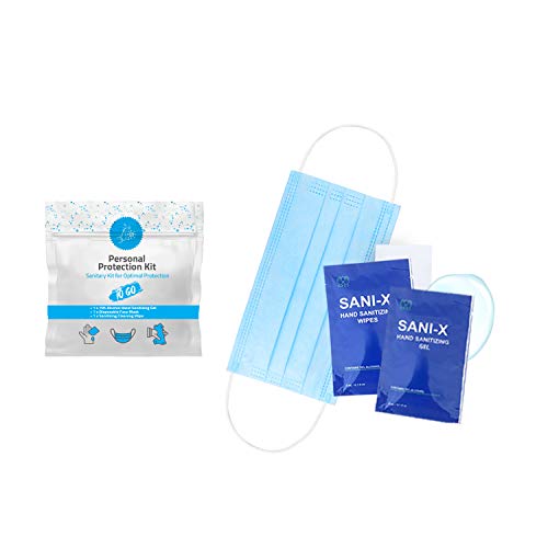 pH Advantage Mini Personal Protection Kit To-Go - 10 PACK! Mask, Hand Sanitizing Gel, Sanitizing Cleansing Wipe Packets. PPE On the Go! Single use Disposable Pocket-sized! Ideal for travel! - Image 3