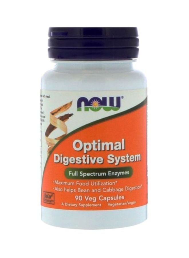 Now Foods Optimal Digestive System Dietary Supplement - 90 Veg Capsules - Image 1