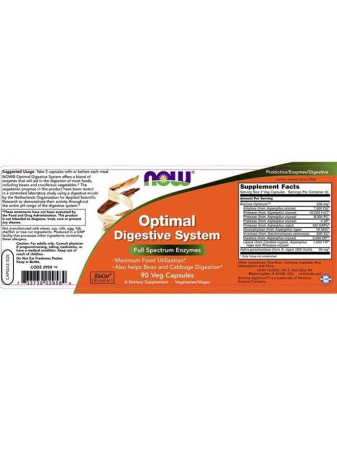 Now Foods Optimal Digestive System Dietary Supplement - 90 Veg Capsules - Image 3