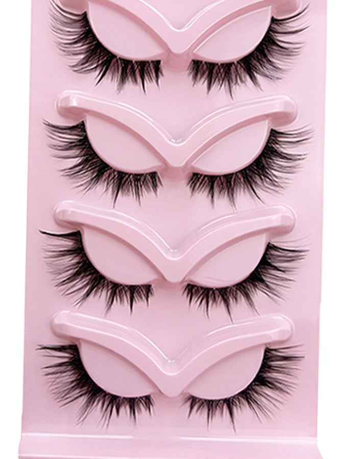 هابي دي رموش صناعية قابلة لإعادة الاستخدام بتجعيد ثلاثي الأبعاد، رموش طبيعية خفيفة بطول 19 مم، طويلة وطبيعية تدوم طويلاً، عبوة تحتوي على 5 أزواج من الرموش المزيفة - Image 5