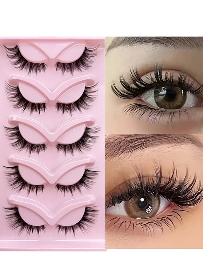 هابي دي رموش صناعية قابلة لإعادة الاستخدام بتجعيد ثلاثي الأبعاد، رموش طبيعية خفيفة بطول 19 مم، طويلة وطبيعية تدوم طويلاً، عبوة تحتوي على 5 أزواج من الرموش المزيفة - Image 2