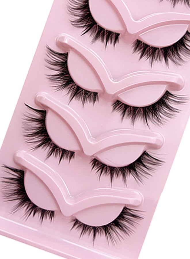 هابي دي رموش صناعية قابلة لإعادة الاستخدام بتجعيد ثلاثي الأبعاد، رموش طبيعية خفيفة بطول 19 مم، طويلة وطبيعية تدوم طويلاً، عبوة تحتوي على 5 أزواج من الرموش المزيفة - Image 4