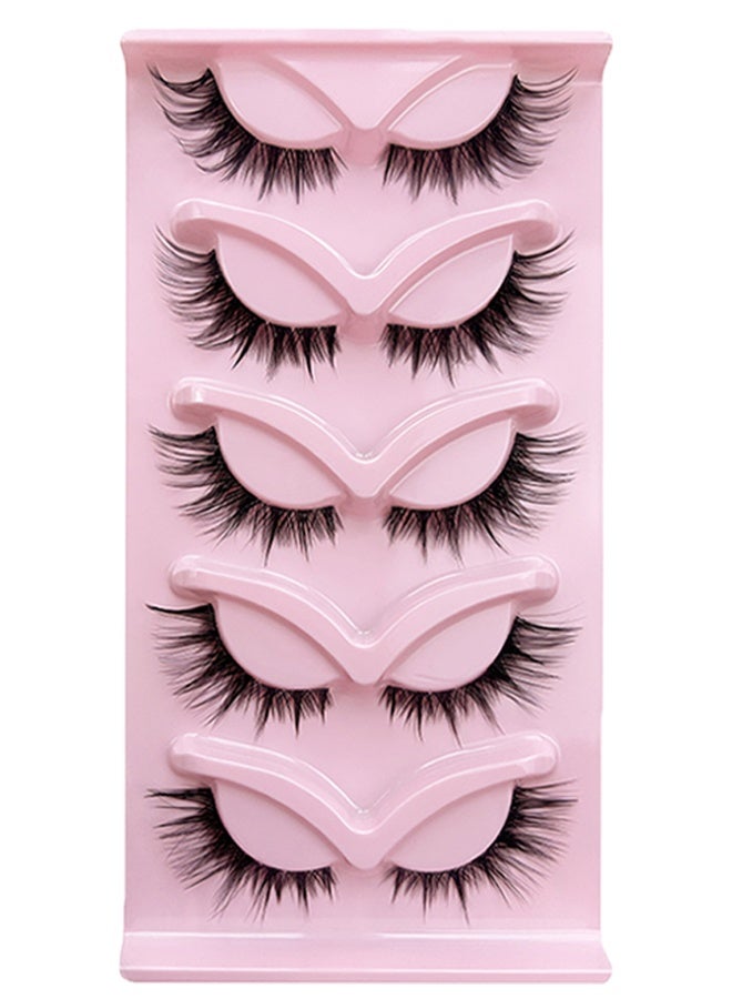 هابي دي رموش صناعية قابلة لإعادة الاستخدام بتجعيد ثلاثي الأبعاد، رموش طبيعية خفيفة بطول 19 مم، طويلة وطبيعية تدوم طويلاً، عبوة تحتوي على 5 أزواج من الرموش المزيفة - Image 3