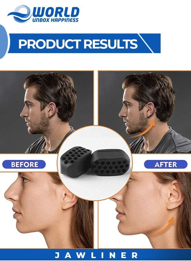 Set of 4 Jawline Exerciser and Double Chin Reducer Jawliner for Men and women