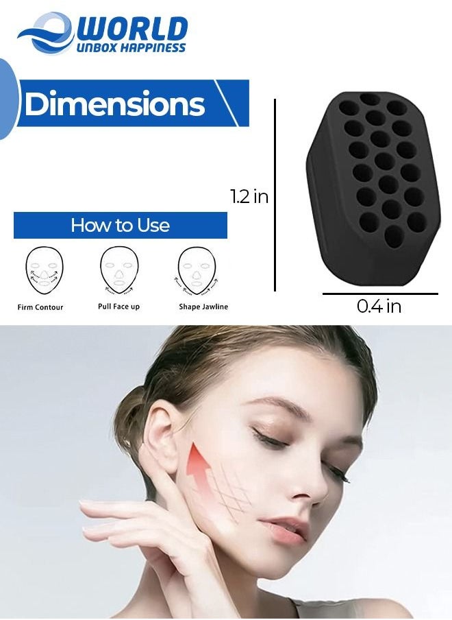 Set of 4 Jawline Exerciser and Double Chin Reducer Jawliner for Men and women