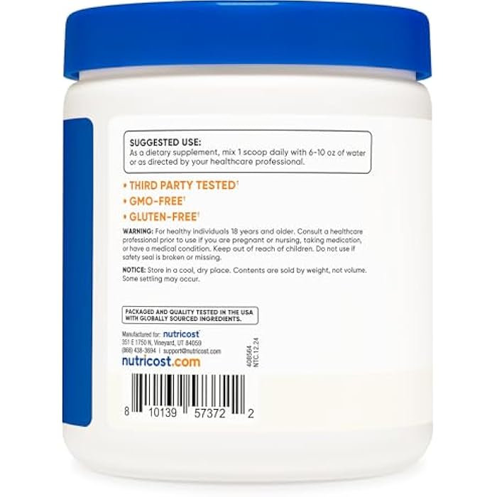 Nutricost CLA (Conjugated Linoleic Acid) 8oz (227g) Powder - Gluten Free, GMO Free CLA Supplement - Image 4