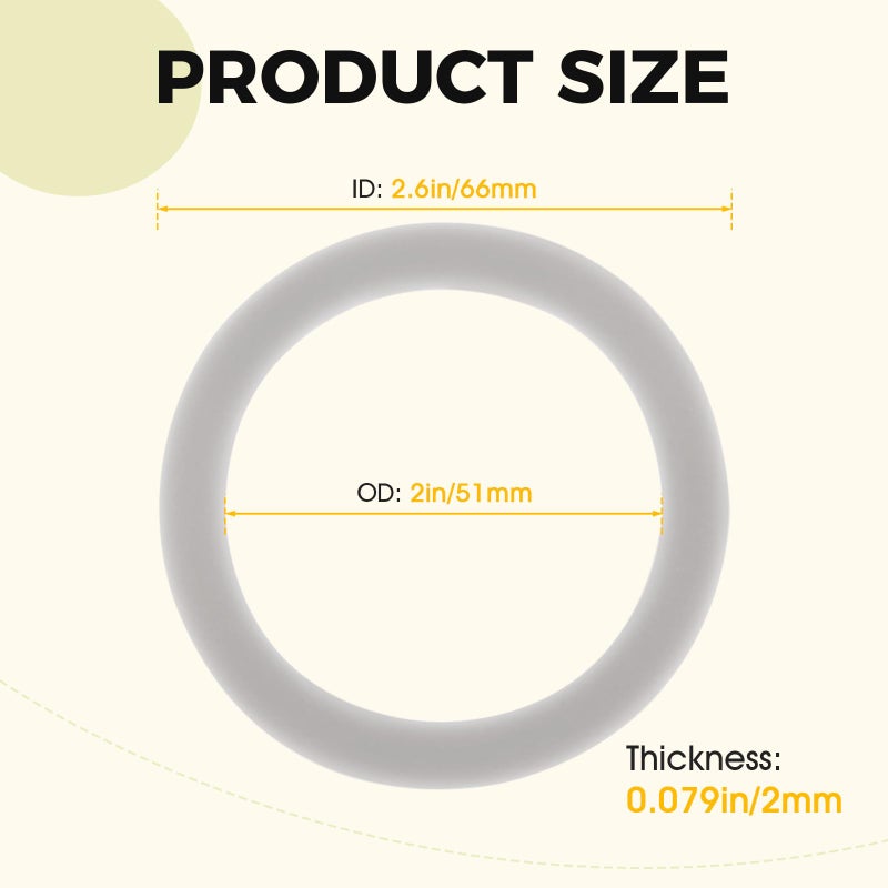 DRELD بديل لحلقة مطاطية لخلاط بلاك آند ديكر، استبدال 132812-07، متوافق مع خلاط بلاك آند ديكر BL1900 BL3900 BL4900 BL5000 BL5900 BL6000 (عبوة من 4) - Image 2