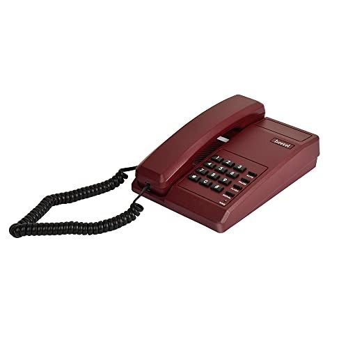 Beetel B11 Corded Landline Phone, Ringer Volume Control, LED for Ring Indication, Wall/Desk Mountable, Classic Design,Clear Call Quality,Mute/Pause/Flash/Redial Function (Made In India)(Dark Red)(B11) - Image 1