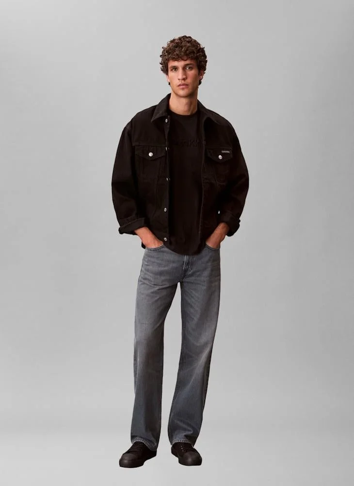 Calvin Klein  Textured Logo Crew Neck T-Shirt for Men | Best Price UAE