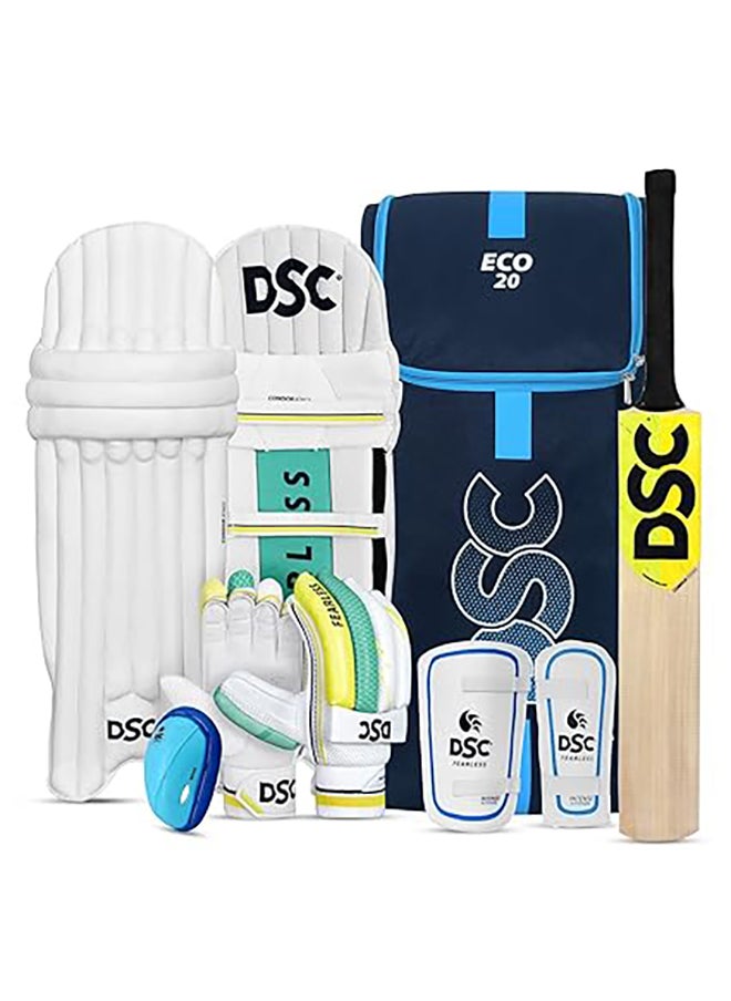 DSC Economy Kashmir Willow Cricket Kit | For Left Hand | Complete Cricket Kit | Professional Cricket Gear | All-In-One Cricket Set  - Image 1