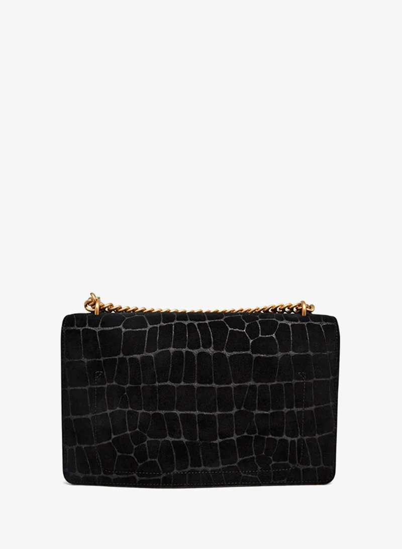 PINKO Logo Detail Flap Over Shoulder Bag