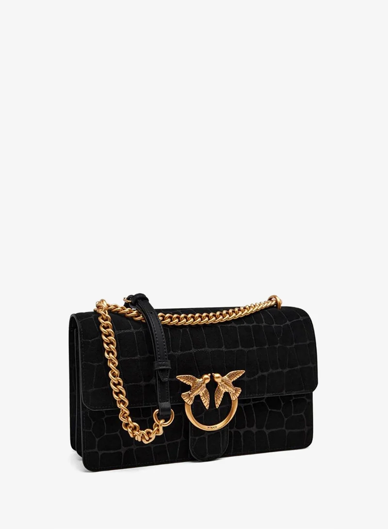 PINKO  Love Bag One Medium crossbody crocodile-print leather for Women | Best Price UAE