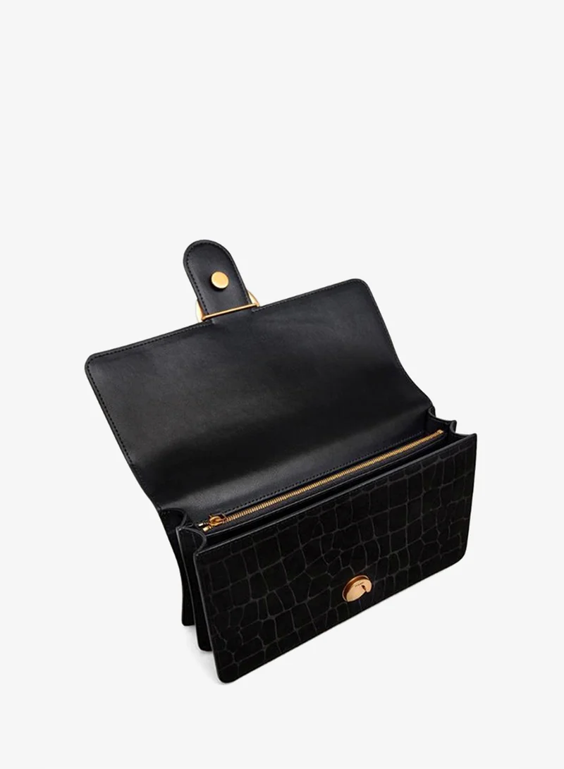 PINKO  Love Bag One Medium crossbody crocodile-print leather for Women | Best Price UAE