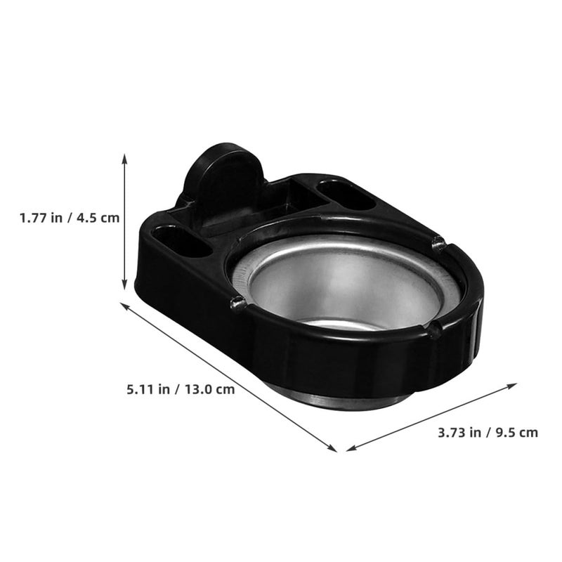 Wall Mounted Stainless Steel Ashtray Separable Ash Holder Black Non Drill Smoking Box - Image 3