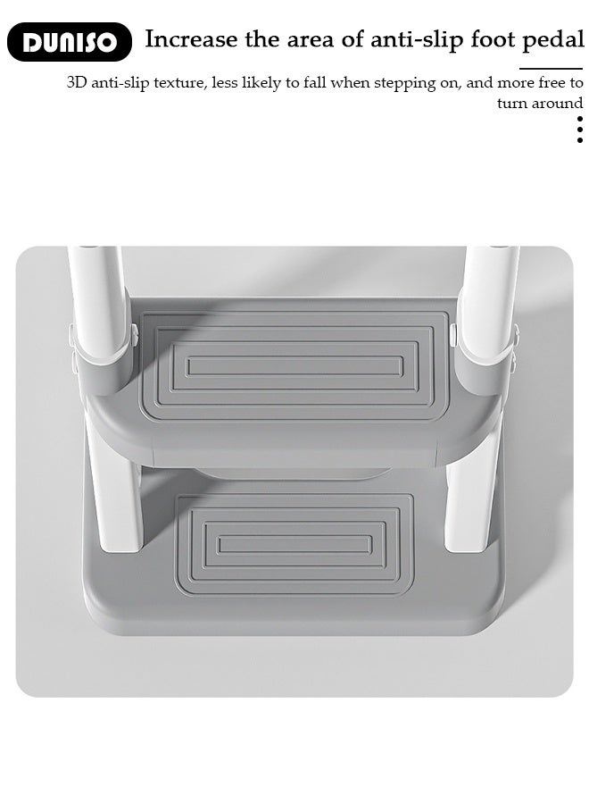 DUNISO Baby Potty Training Seat with Ladder for Western Toilets - PVC Soft Cushioned Seat, Adjustable Splash Guard & Handle for Toddlers 2-5 Years - Image 5