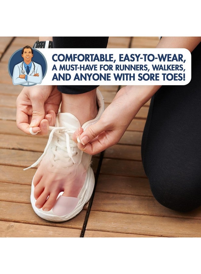 Dr. Frederick's Original Soft Gel Toe Protectors for Men & Women - 6 ct - Toe Caps for Foot Pain Relief - Sleeves for Ingrown Toenails, Corns, Calluses, and Blisters - Large - White - Image 4