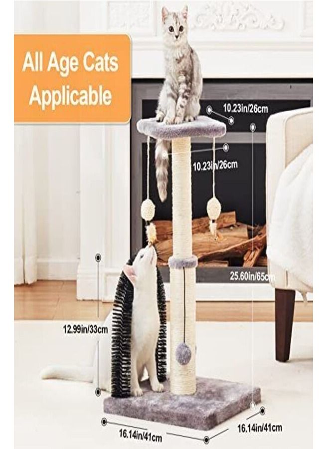 Altheqa Cat Scratcher with Arch Cat Self scratch post with brush Grey - Image 5