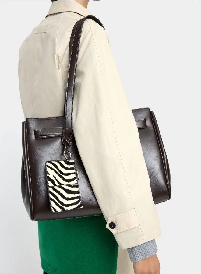 بارفوا حقيبة لابتوب مقاس 13 بوصة مع قلادة جلدية