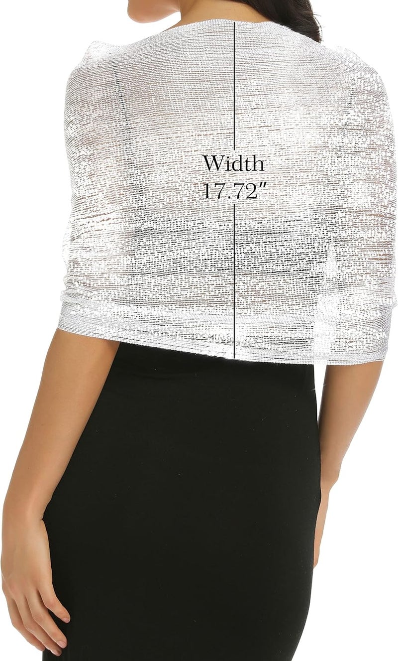 Rheane Shawls and Wraps for Evening Dress, Sparkle Shawls for Women with Buckle - Elegant Wedding Party Formal Shoulder Wrap - Image 3