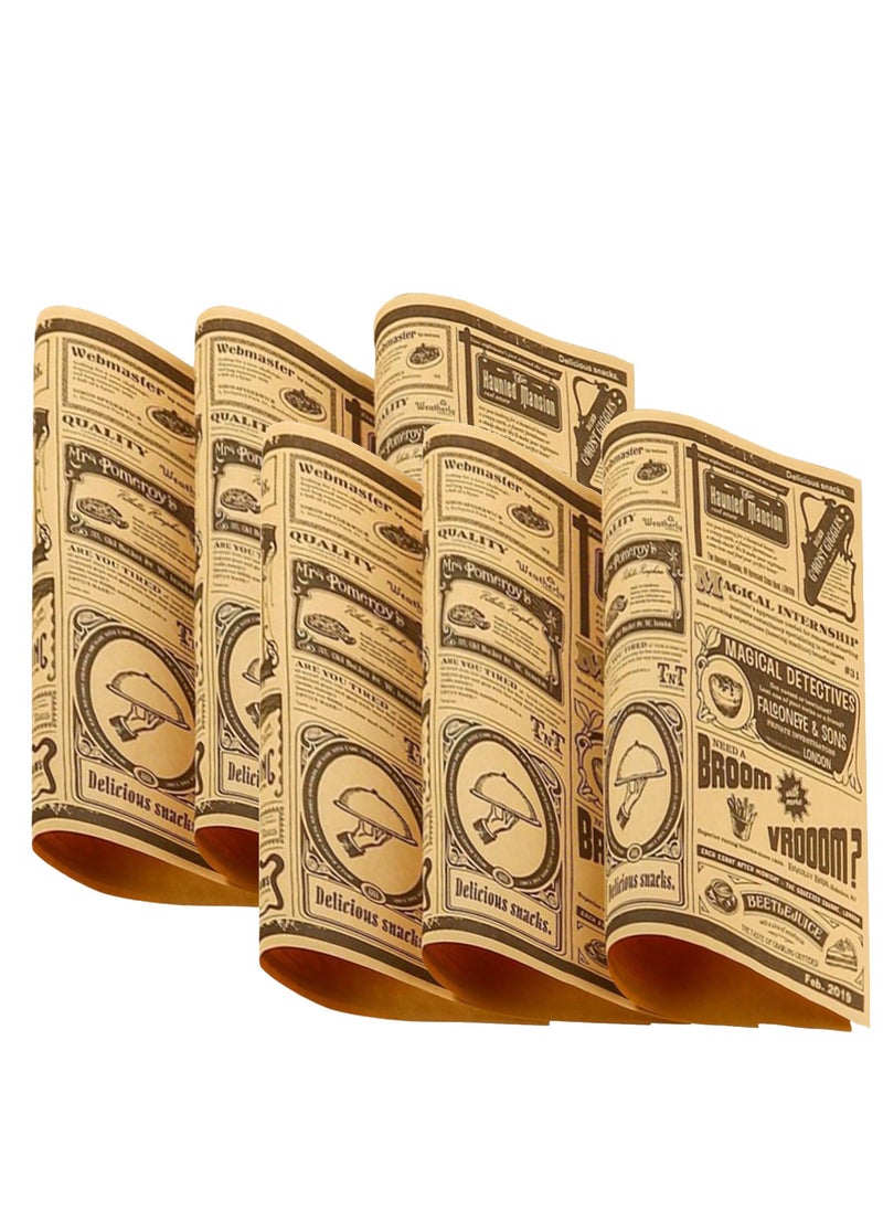 Excefore 200 Piece Parchment Paper Wax Paper Sheets Sandwich Wrapping Paper Square Baking Parchments Wrapping Tissue Greaseproof Non-Stick Packaging Paper For Picnic Party Restaurants  - Image 1