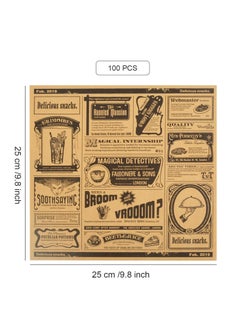 Excefore 200 Piece Parchment Paper Wax Paper Sheets Sandwich Wrapping Paper Square Baking Parchments Wrapping Tissue Greaseproof Non-Stick Packaging Paper For Picnic Party Restaurants  - Image 2