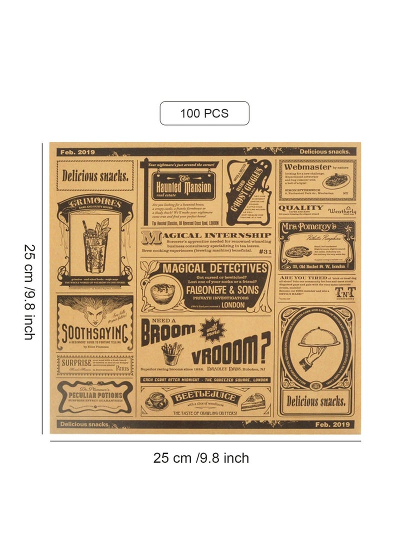 Excefore 200 Piece Parchment Paper Wax Paper Sheets Sandwich Wrapping Paper Square Baking Parchments Wrapping Tissue Greaseproof Non-Stick Packaging Paper For Picnic Party Restaurants  - Image 2