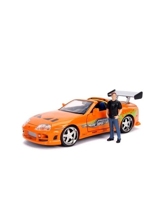Jada Toys Jada 1:24 Diecast 1995 Toyota Supra with Brian O'Conner Figure, Men - Image 2