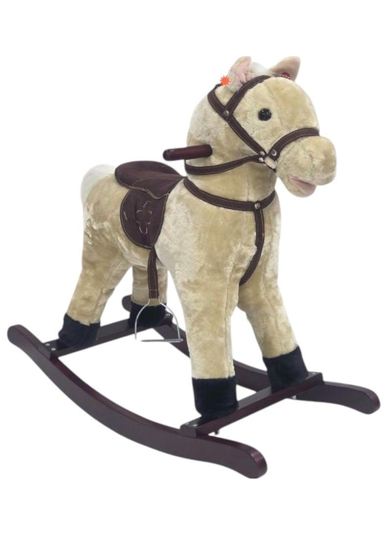 Toy Box Wooden Rocking Horse Ride-On Chair - Perfect for Kids 70x70x30cm