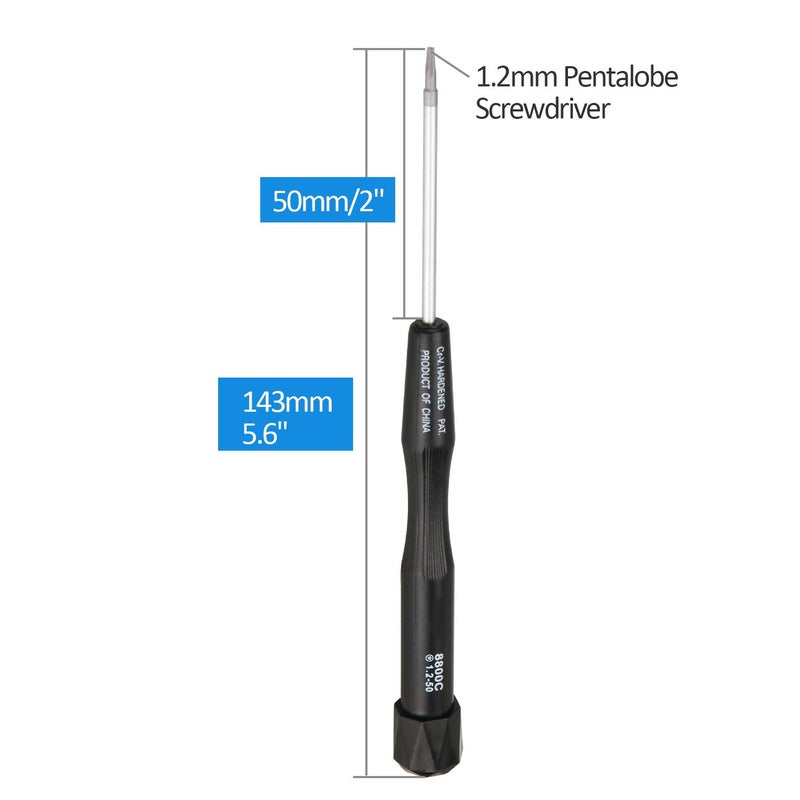 HQMaster Pentalobe Screwdriver for Apple MacBook Air & MacBook Pro with Retina Display Macs Notebook Laptop Back Case Bottom Cover Star Screws Computer Repairing Opening Tool - Image 4