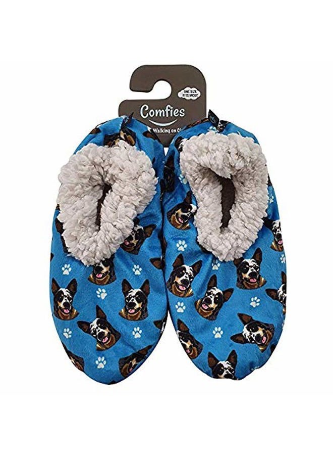 Australian Cattle Dog Super Soft Women's Slippers - One Size Fits Most - Cozy House Slippers - Non Skid Bottom - perfect for Australian Cattle Dog gifts
