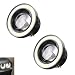 CyperFair 2 PCS Car Angel Eye LED Fog Light 3 Super Bright COB Aperture Fish Eye Lens Spotlight Antivibration No Flickering Daytime Running Bulb Universal Modified Bulb for Cars White - Image 2