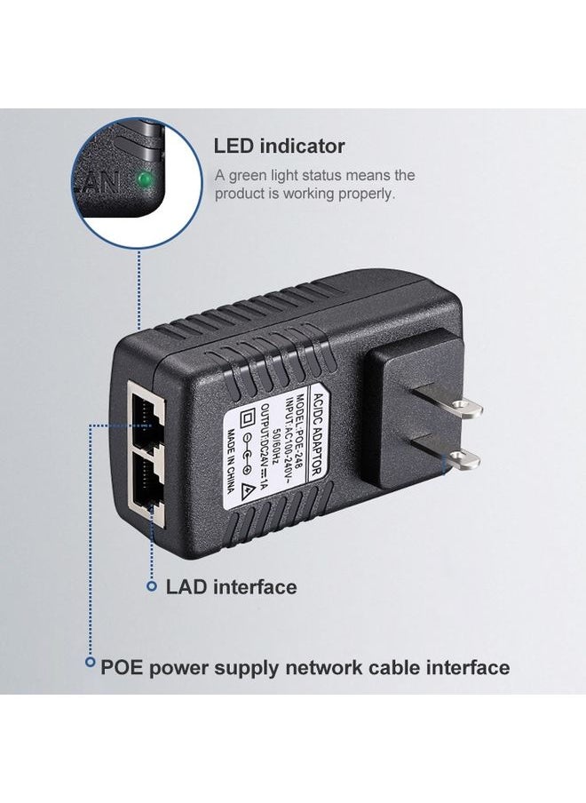 BURAQ - 48V 0.5A Router AP Wireless POE / LAD Power Adapter (AU Plug) - Image 1