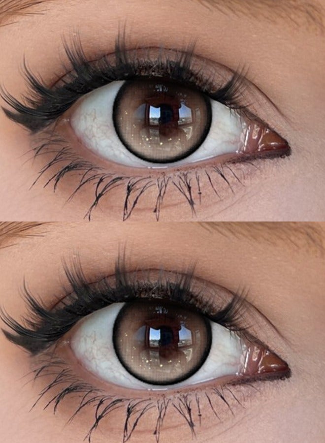 سيدة جديدة عدسات لاصقة ملونة بنية من فريش ليدي للاستخدام السنوي - Image 2