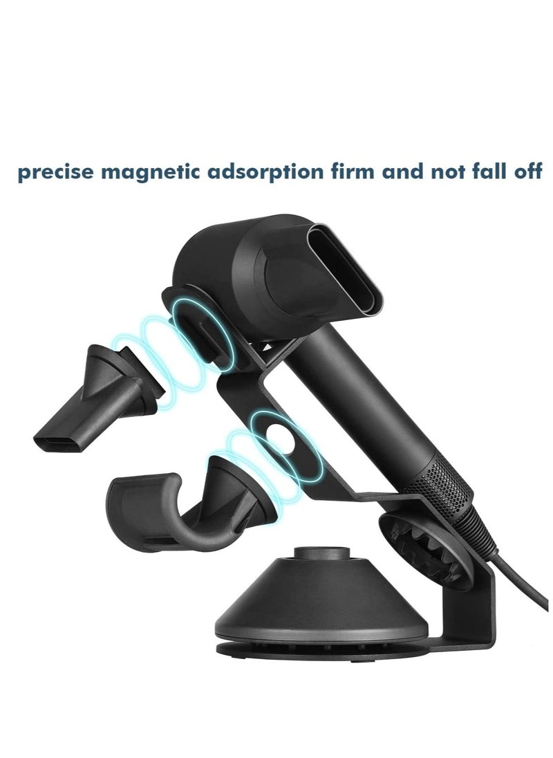 Y&D Hair Dryer Holder for Dyson Supersonic No Punch Metal Stand Laifen and Dreametech Storing Magnetic Styling Attachments  - Image 3