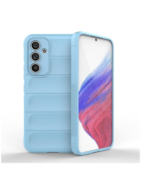 Phone case cover Magic Shield TPU + Silicone Shockproof Phone Case For  Samsung Galaxy A55 (Light Blue)
