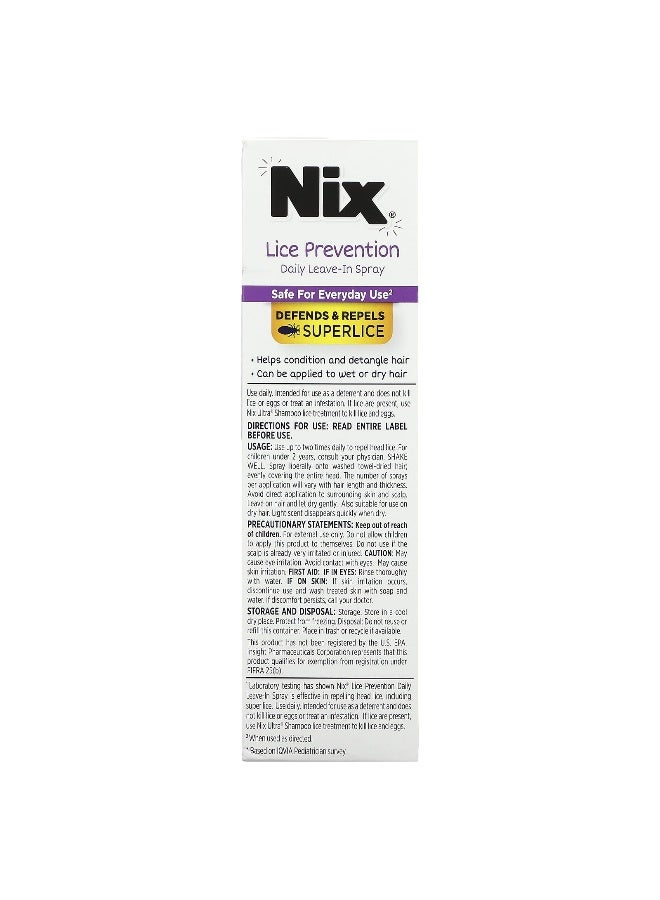 NIX نيكس، وقاية من القمل، بخاخ يومي، 6 أونصة سائلة (177.44 مل) - Image 2