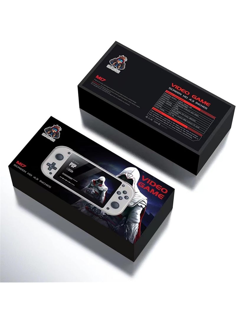 ACLIX M17 Portable Game Console – 4.3-Inch HD Display, Built-in 10000 Classic Games – Handheld Gaming Device with Dual Joystick, Save/Load Function, TV Output – Lightweight Retro Gaming Console for Kids & Adults – Supports Arcade, GBA, NES & More - Image 3