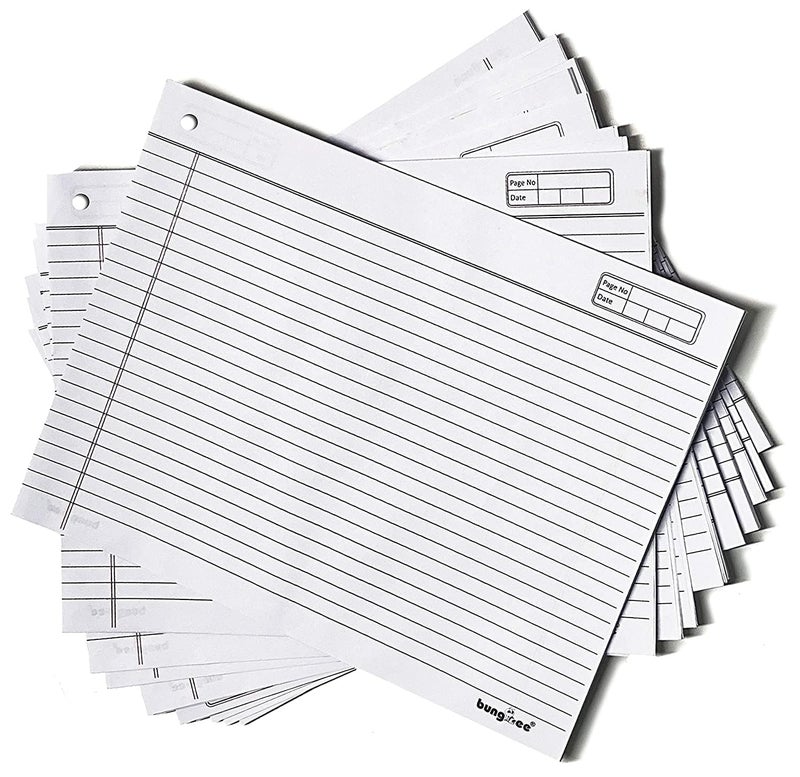 Bungbee Answer Sheets for Exam Practice CBSE ICSE DU - 1280 Ruled Pages / 640 Sheets / 320 Joint Without Fold - With Margin, With Hole for Tag - Image 2